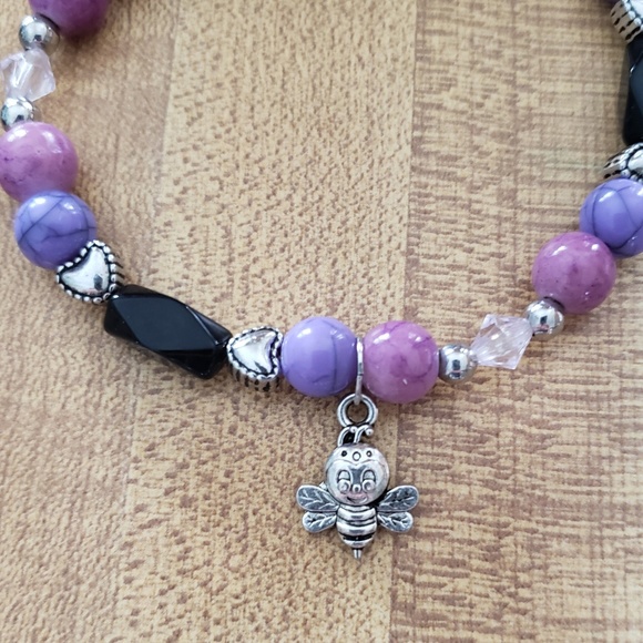 NEW Set of 4 handmade stretch bracelets - Picture 5 of 5